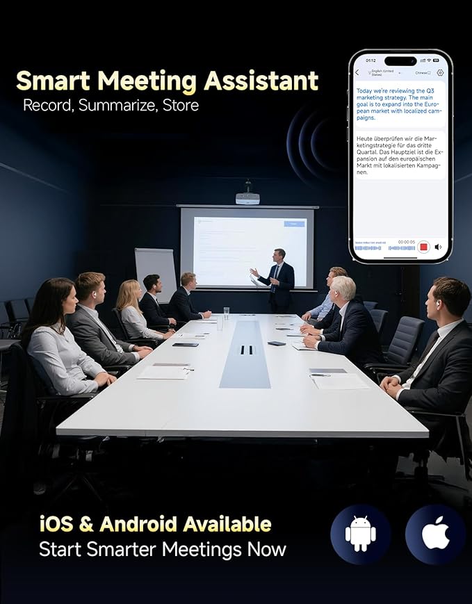 AI Translation Earbuds Real Time Interpretation– 144 Language Translator Device No Subscription, Pocket-Sized Wireless Bluetooth Translator Headphones for International Conferences, Trade Show& Travel