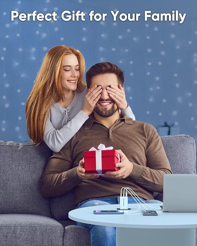 USB C Charger Block 160W, 3-Port GaN Super Fast Charger, Dual 65W Type C Charging Block, Foldable QC3.0 Laptop Fast Charging for MacBook, iPhone, Samsung, Galaxy, iPad, Android, White (1 Pack)