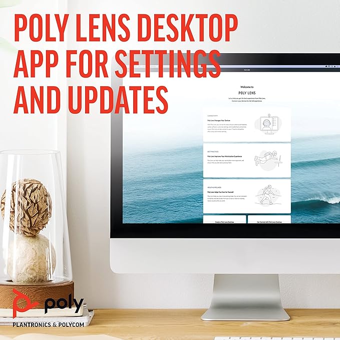 Poly - Sync 40 Smart Speakerphone (Plantronics) - Flexible Work Spaces - Connect to PC/Mac via Combined USB-A/USB-C Cable and Smartphones via Bluetooth - Works with Teams, Zoom & more,Black