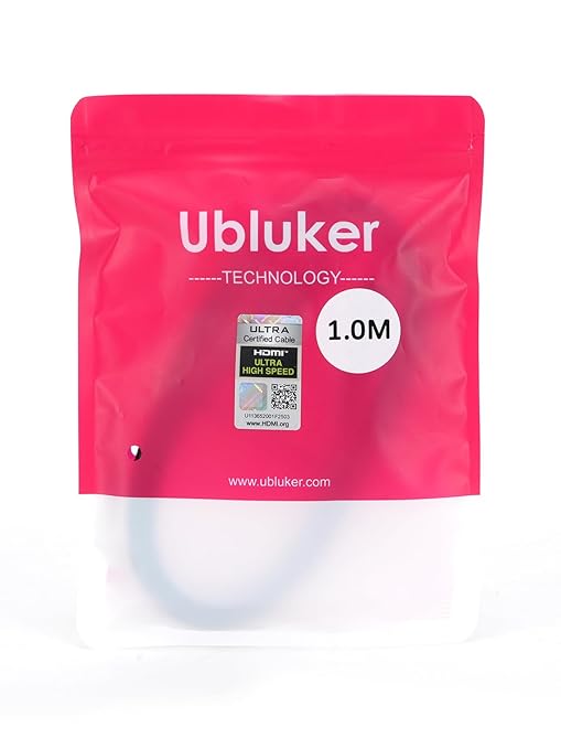 10K 8K 4K HDMI Cable 48Gbps 3.3 FT, Certified Ultra High Speed HDMI® Cable 4K 240Hz 144Hz 120Hz 8K60Hz 0.01ms HDR10+ eARC HDCP2.3 Netflix Roku TV PC Monitor Projector PS5 Xbox