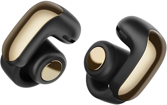 Bose Ultra Open Earbuds - Bluetooth Open Ear Earbuds with OpenAudio for Awareness, Clip-On Design for Comfort, Water Resistant, Up to 48 Hrs of Playtime, Desert Gold - Limited Edition Color