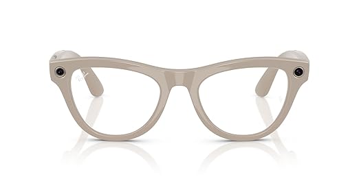 Ray-Ban Meta (Gen 1), Skyler, Shiny Chalky Grey | Smart AI Glasses for Men, Women - 12 MP Camera, Open-Ear Speakers, Video Recording, Bluetooth - Transitions® Sapphire Lenses — Wearable Technology