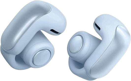 Bose Ultra Open Earbuds - Bluetooth Open Ear Earbuds with OpenAudio for Awareness, Clip-On Design for Comfort, Water Resistant, Up to 48 Hrs of Playtime, Moonstone Blue - Limited Edition Color