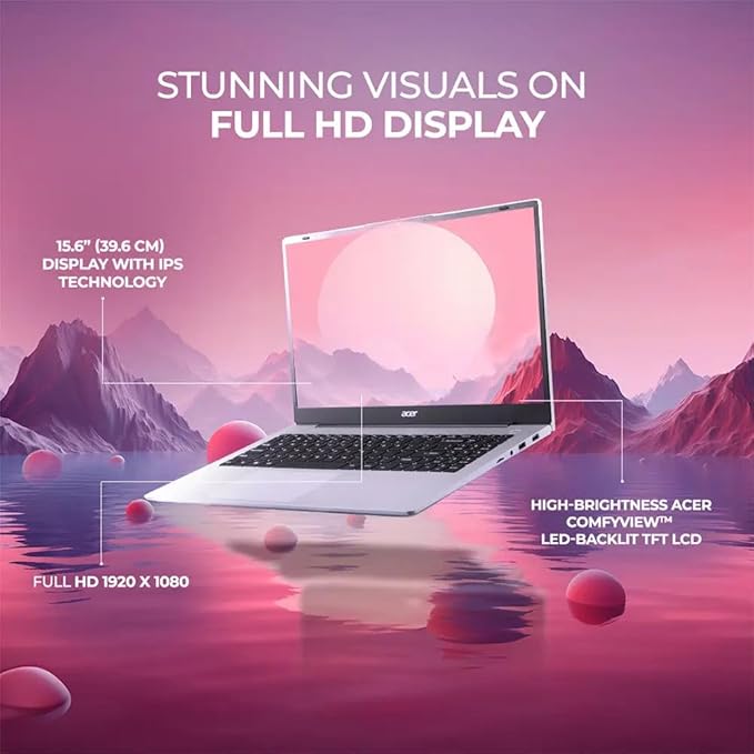 acer Aspire 3 Laptop, 15.6" FHD 1920 x 1080 Display, 64GB RAM 2TB SSD, AMD Ryzen 7 Series Processor, WiFi 6, Windows 11 Pro, Backlit Keyboard, Up to 8 Hours Battery Life, HD Camera