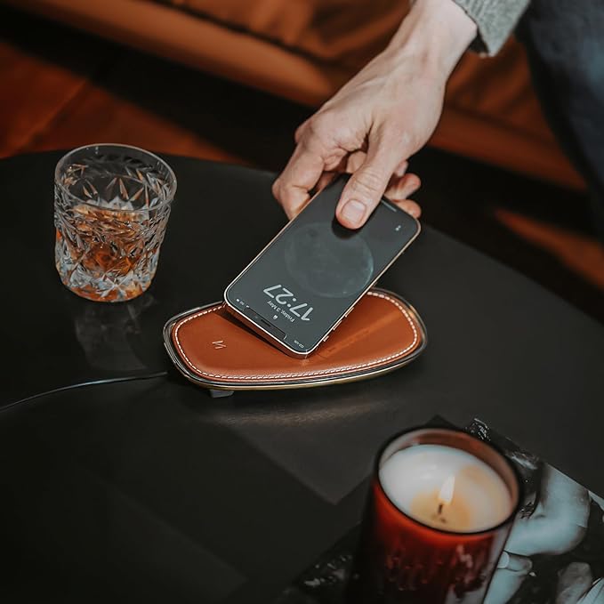 Lunar Artefacts Wireless Charger Classic Brown Plated Brass
