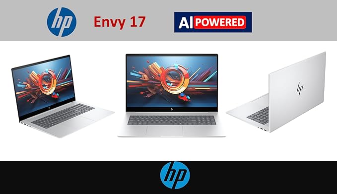 HP Envy AI Powered Laptop 17.3" Touchscreen IPS FHD Display (Intel Ultra 7-155H, 16GB DDR5, 1TB PCIe SSD, Intel Arc, Backlit KB, Thunderbolt 4, WiFi 6E, Webcam, Win 11 Pro) w/DKZ USB Port Expander