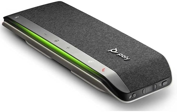 Poly - Sync 40 Smart Speakerphone (Plantronics) - Flexible Work Spaces - Connect to PC/Mac via Combined USB-A/USB-C Cable and Smartphones via Bluetooth - Works with Teams, Zoom & more,Black