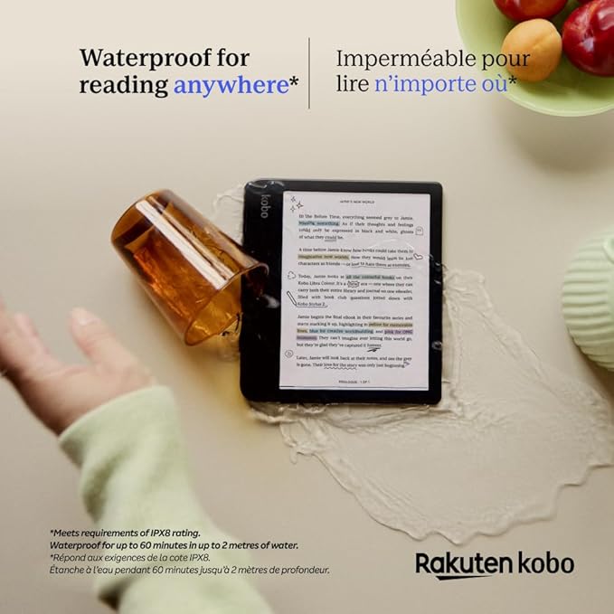 Kobo Libra Colour | eReader | 7” Glare-Free Colour E Ink Kaleido™ 3 Display | Dark Mode Option | Audiobooks | Waterproof | White
