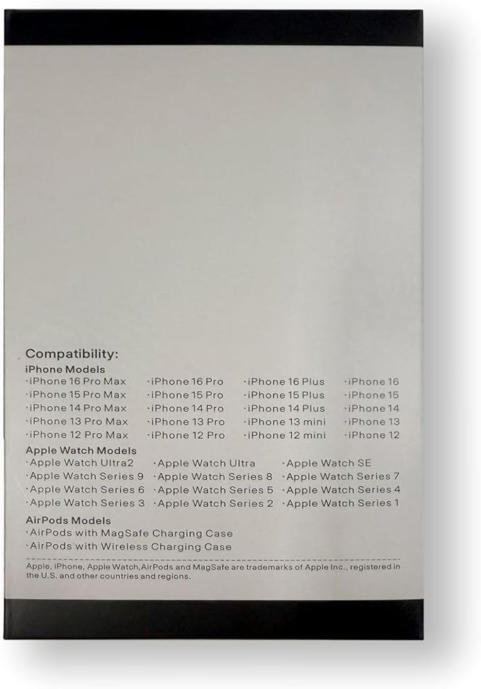 [Qi2 Certified ] LULULOOK 3 in 1 Charging Station with MagSafe, 15W QI2 Wireless Charger Stand Magnetic Charger for iPhone 17/16/15/14/13/12 Series, AirPods Pro/3/4, Apple Watch with 30W PD Adapter