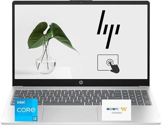 HP Laptop, 15.6" HD Touchscreen, Intel i3-1215U, 16GB RAM 1TB SSD(512GB SSD + 512GB Drive), Windows 11 Pro, HD Camera, WiFi 6, HD Audio, BrightView, Up to 10.25 Hours Use, w/WOWPC 3-in-1 Bundle
