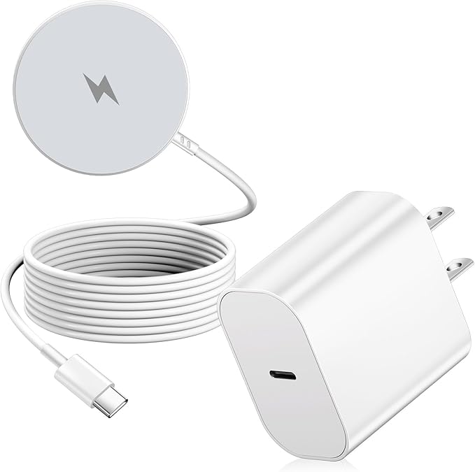 Magnetic Wireless Charger iPhone,Wireless Mag Safe Charger Magnetics Charger Pad USB C Charging Block and 10FT Mag-Safe Magnetic Chargers for iPhone 17 Pro Max/17 Air/16/15/14 Pro,AirPods Pro 3