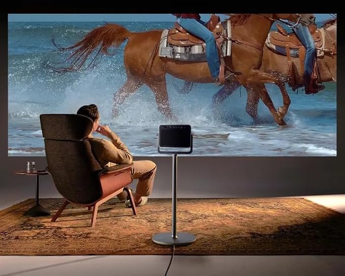 Leica Cine Play 1 Smart Portable Projector - Triple RGB Laser 4k Ultra High Definition Projector with WiFi and Bluetooth - Plug and Play Setup, Dolby Audio - 3,000 Lumens - 60"-300" Display