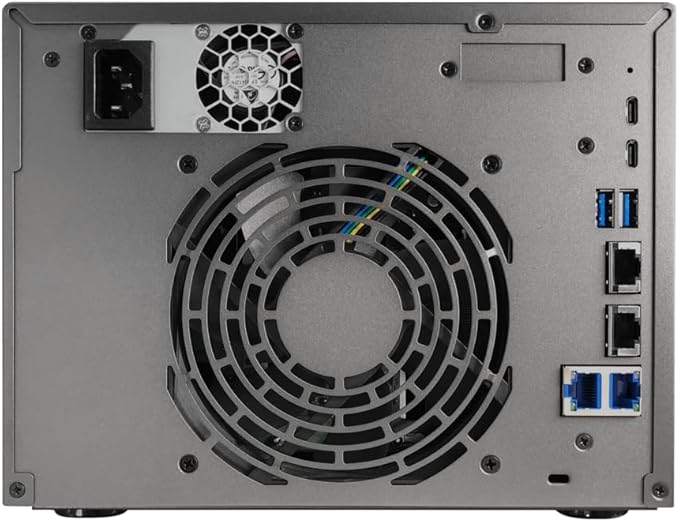 Asustor Lockerstor 6 Gen3 AS6806T 6 Bay NAS, AMD Ryzen Quad-Core 2.3GHz, 16GB ECC DDR5, 4 M.2 NVMe Slots, Dual 5GbE and 10GbE, Network Attached Storage for Video & Content Creator (Diskless)