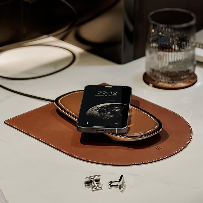 Lunar Artefacts Wireless Charger Classic Brown Plated Brass