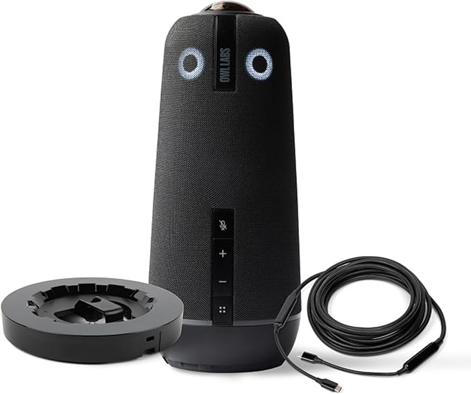 Owl Labs Meeting Owl 4+ Premium Pack - 360 Degree, 4K Smart Video Conference Camera, Microphone, and Speaker (Includes Accessories and Warranty)