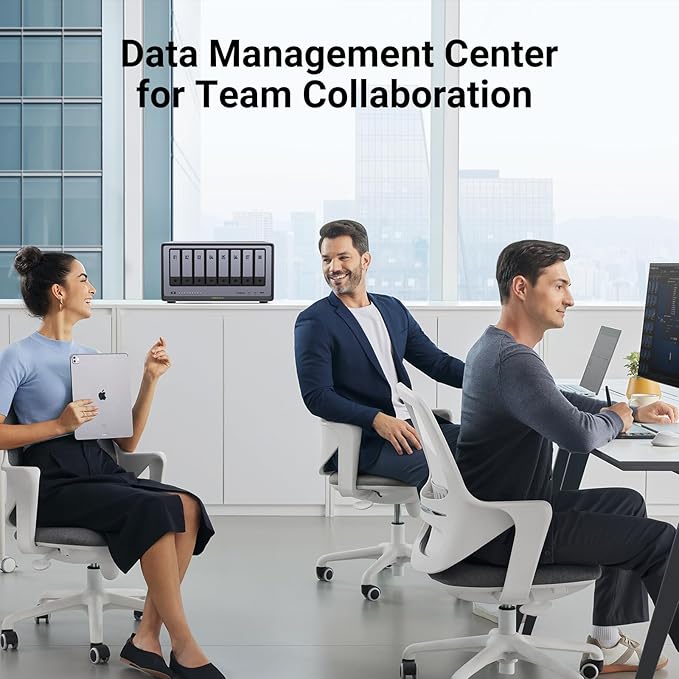 UGREEN NASync DXP8800 Plus 8-Bay Desktop NAS, Intel i5 1235u 10-Core CPU, 8GB DDR5 RAM, 128G SSD, 2X 10GbE, 2X M.2 NVMe Slots, 8K HDMI, 2X TBT4, Network Attached Storage (Diskless)