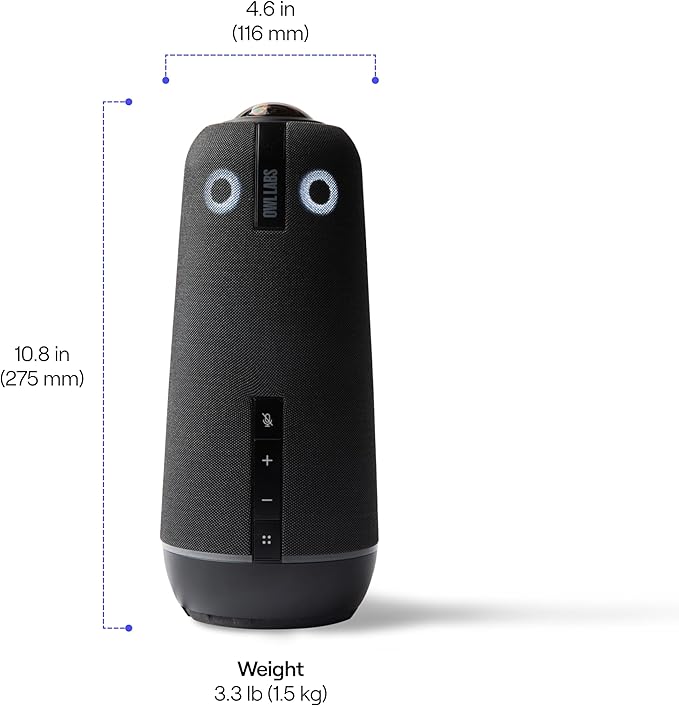 Owl Labs Meeting Owl 4+ Premium Pack - 360 Degree, 4K Smart Video Conference Camera, Microphone, and Speaker (Includes Accessories and Warranty)