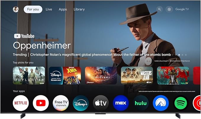 TCL 98 Inch Class QM6K Series | Mini LED QLED 4K HDR | 98QM6K, 2025 Model | 120HZ-144HZ High Brightness Smart Google TV Dolby Atmos Onkyo Audio | Voice Remote Alexa Gaming Streaming Television