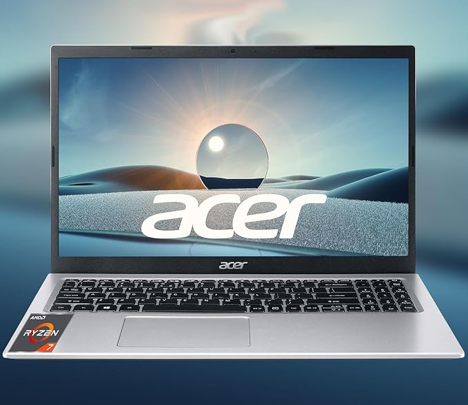 acer Aspire 3 Laptop, 15.6" FHD 1920 x 1080 Display, 64GB RAM 2TB SSD, AMD Ryzen 7 Series Processor, WiFi 6, Windows 11 Pro, Backlit Keyboard, Up to 8 Hours Battery Life, HD Camera