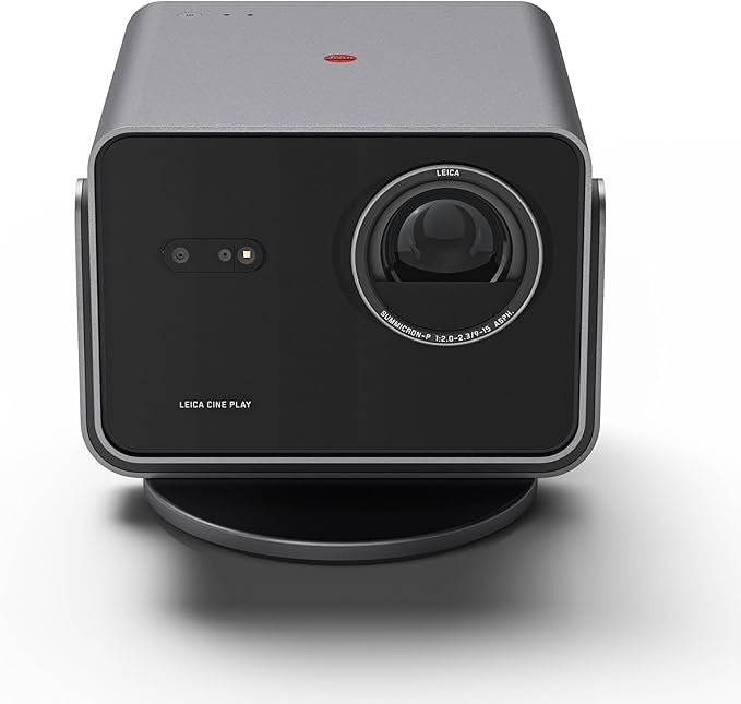 Leica Cine Play 1 Smart Portable Projector - Triple RGB Laser 4k Ultra High Definition Projector with WiFi and Bluetooth - Plug and Play Setup, Dolby Audio - 3,000 Lumens - 60"-300" Display