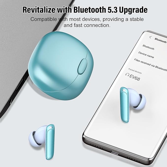 AI Language Translation Earbuds, 3-in-1 Translator Earbuds Real Time with 7 Translation Modes, with Audio and Video Call, 164 Language Bluetooth 5.3 Headphones Translating Device, Light Blue