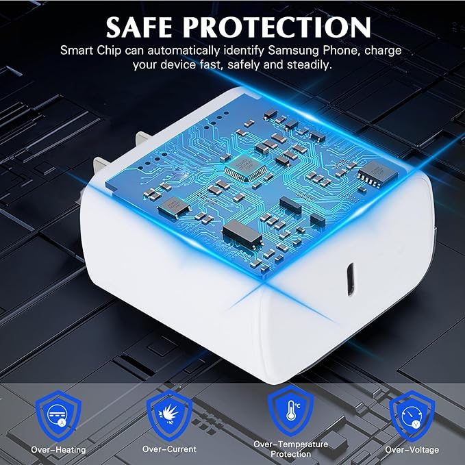 Fast USB C Charger for Samsung,45W Samsung Charger Fast Charging Block,2Pack USB C Android Phone Chargers 10FT Long TypeC Charging Cord for SamsungGalaxy S25 Ultra/S25+/S24 FE/S24+/S23/S22 FE/S21/S20+