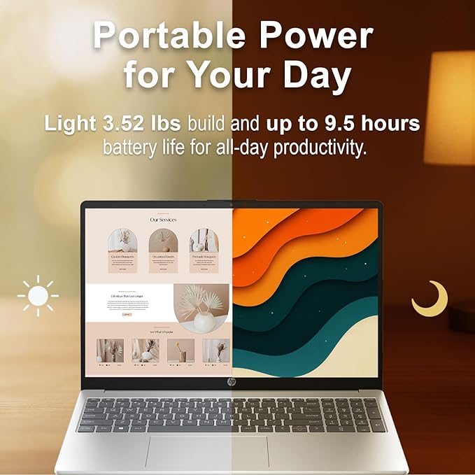 HP Laptop 15 | Intel i7-1255U 10-Core Processor | 36GB DDR4 RAM | 2TB PCIe SSD | 15.6" FHD 1080p Display | Windows 11 Pro | Thin Notebook with Ultrabook-Level Performance for Work & Study