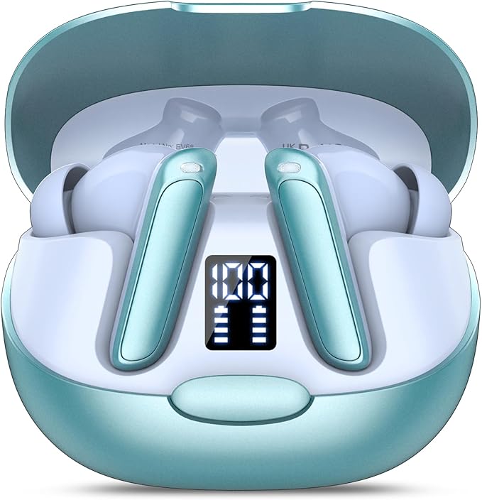 AI Language Translation Earbuds, 3-in-1 Translator Earbuds Real Time with 7 Translation Modes, with Audio and Video Call, 164 Language Bluetooth 5.3 Headphones Translating Device, Light Blue