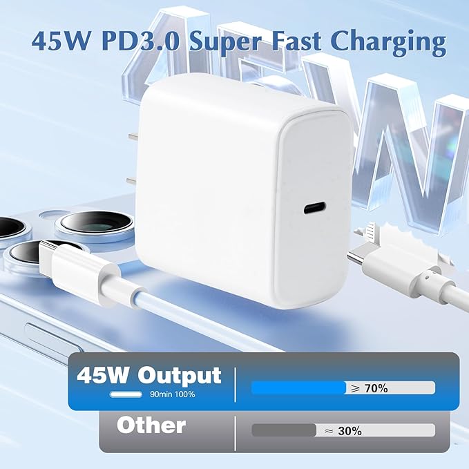 Fast USB C Charger for Samsung,45W Samsung Charger Fast Charging Block,2Pack USB C Android Phone Chargers 10FT Long TypeC Charging Cord for SamsungGalaxy S25 Ultra/S25+/S24 FE/S24+/S23/S22 FE/S21/S20+