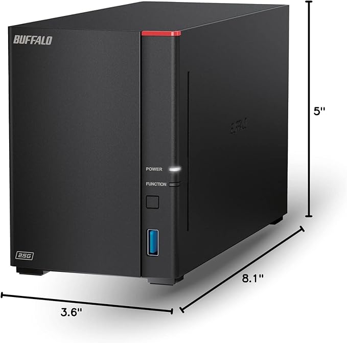 BUFFALO LinkStation 720 4TB 2-Bay Home Office Private Cloud Data Storage with Hard Drives Included/Computer Network Attached Storage/NAS Storage/Network Storage/Media Server/File Server