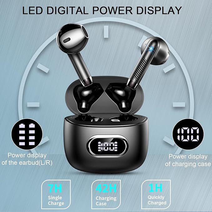 Language Translator Earbuds Real Time, AI Translation Earbuds Real Time with 164 Languages & 5 Modes, 3-in-1 Bluetooth 5.4 Translator Device, 42H Translatior Headphones Business, Learning Black