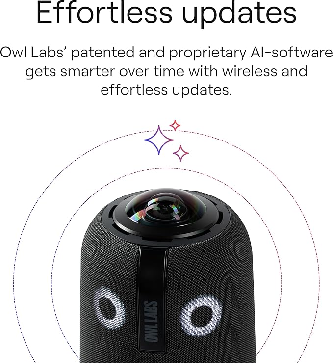 Owl Labs Meeting Owl 4+ Premium Pack - 360 Degree, 4K Smart Video Conference Camera, Microphone, and Speaker (Includes Accessories and Warranty)