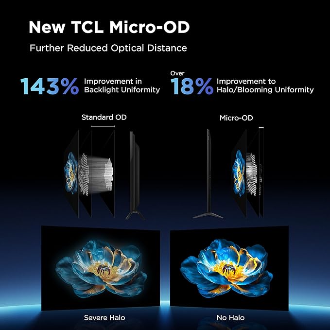 TCL 98 Inch Class QM6K Series | Mini LED QLED 4K HDR | 98QM6K, 2025 Model | 120HZ-144HZ High Brightness Smart Google TV Dolby Atmos Onkyo Audio | Voice Remote Alexa Gaming Streaming Television
