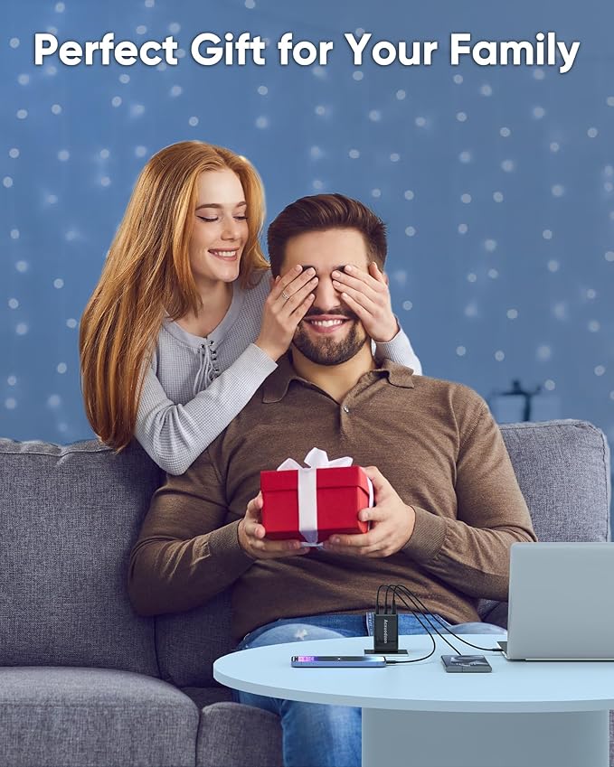 [2 Pack] USB C Charger Block 160W, 3-Port GaN Super Fast Charger, Dual 65W Type C Charging Block, Foldable QC3.0 Laptop Fast Charging Adapter for MacBook, iPhone, Samsung, Galaxy, iPad, Android, Black