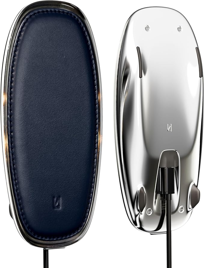 Lunar Artefacts Wireless Charger Lunar Midnight Blue Chrome Plated Brass