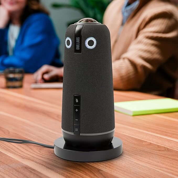 Owl Labs Meeting Owl 4+ Premium Pack - 360 Degree, 4K Smart Video Conference Camera, Microphone, and Speaker (Includes Accessories and Warranty)